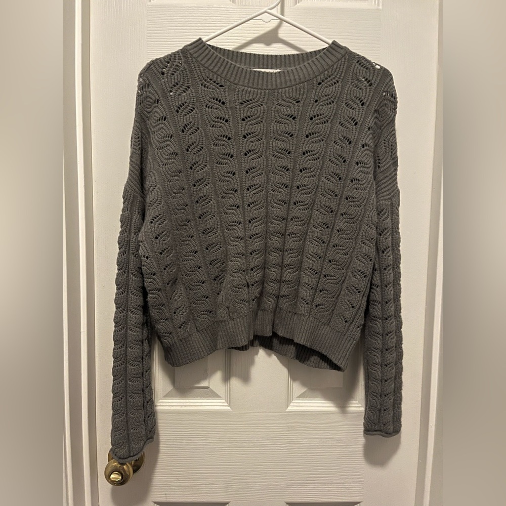 Poof apparel cropped sweater